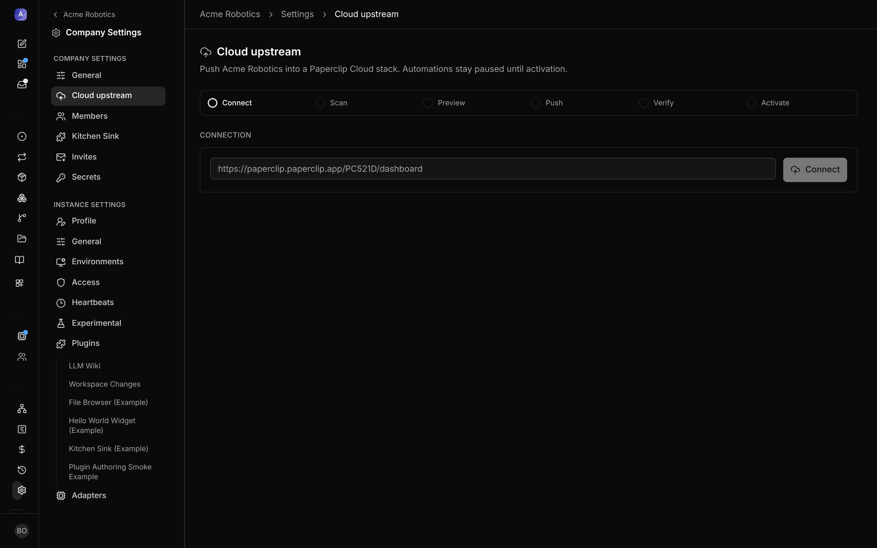 The Cloud upstream screen